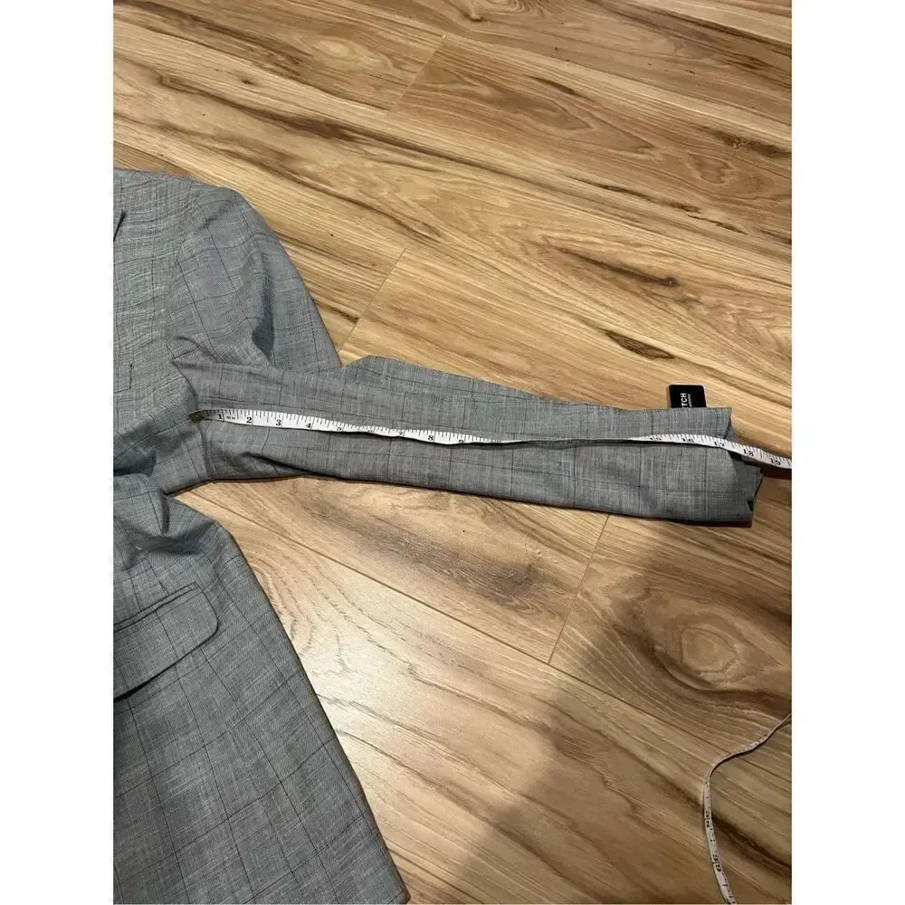 Stacy Adams NWT Men's Grey Single Breasted Suit Jacket Blazer Size 50R